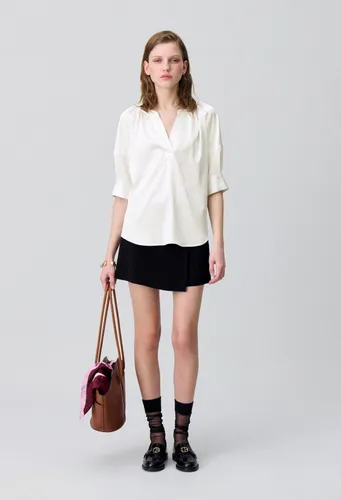 Blouse fluide col tunisien - Claudie Pierlot - Modalova