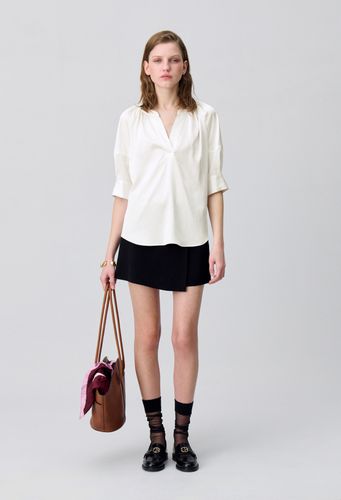 Blouse fluide col tunisien - Claudie Pierlot - Modalova
