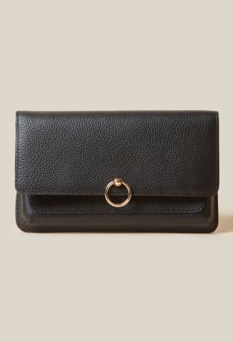 Pochette large cuir grainé - Claudie Pierlot - Modalova