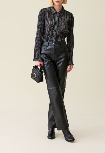 Blouse plissée fluide argentée - Claudie Pierlot - Modalova