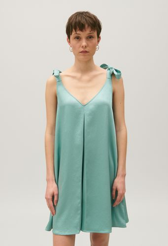 Robe courte satinée vert d'eau - Claudie Pierlot - Modalova