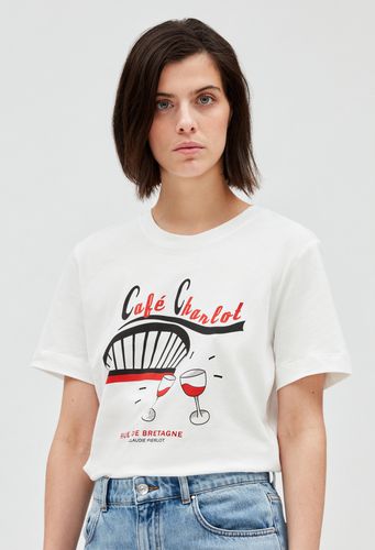 T-shirt Café Charlot écru - Claudie Pierlot - Modalova