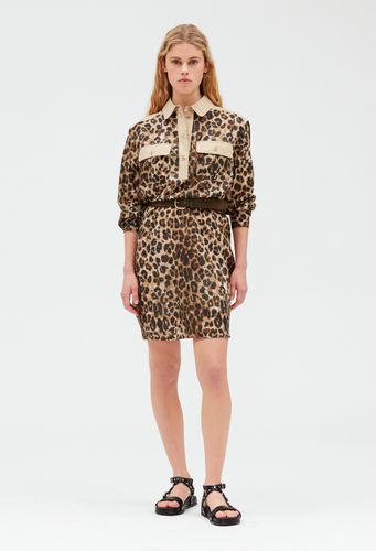 Robe chemise midi léopard - Claudie Pierlot - Modalova
