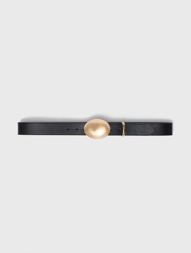 Ceinture En Cuir Avec Boucle Ovale - Taille 1 - Maje - Modalova
