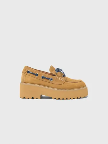 Mocassins Bateau Suède À Plateforme - Taille 39 - Maje - Modalova
