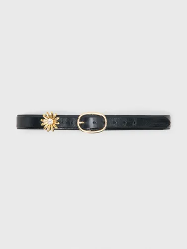 Ceinture En Cuir À Bijou Amovible - Taille 1 - Maje - Modalova
