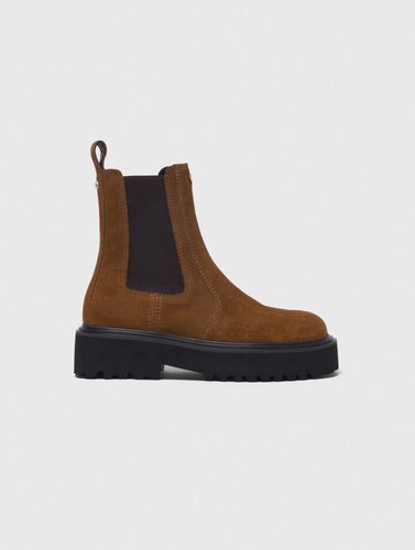 Bottine Chelsea En Suède - Taille 36 - Maje - Modalova