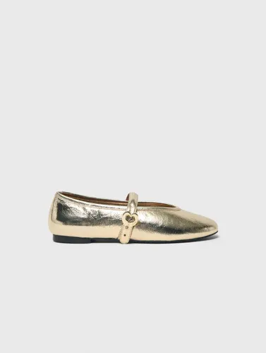 Ballerines En Cuir Metallisé - Taille 36 - Maje - Modalova