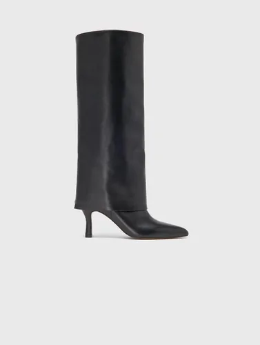 Bottes Fourreau À Talon En Cuir - Taille 36 - Maje - Modalova