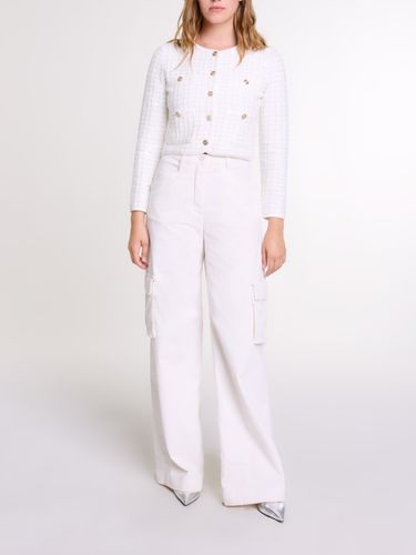 Cardigan En Maille À Sequins - Blanc - Taille 3 - Maje - Modalova