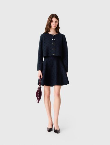 Cardigan En Jacquard Avec Sequins - Bleu - Taille 0 - Maje - Modalova