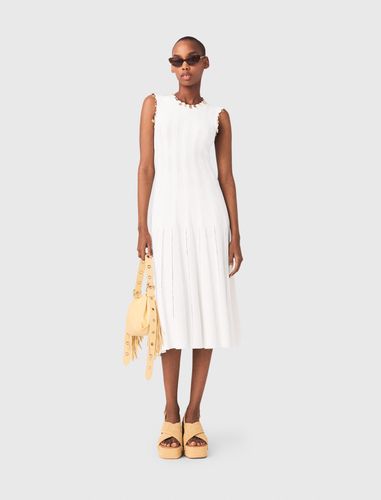 Robe En Maille Avec Bijoux Dorés - Taille 34 - Maje - Modalova