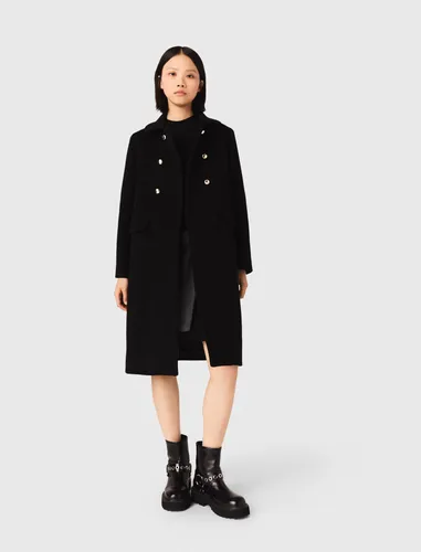 Manteau Long En Laine Melangée - Taille 38 - Maje - Modalova