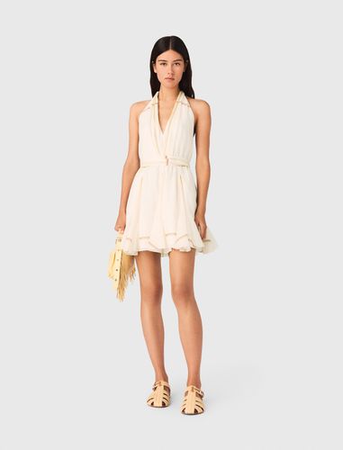 Robe Courte Imprimée Dos Nu - Taille 34 - Maje - Modalova