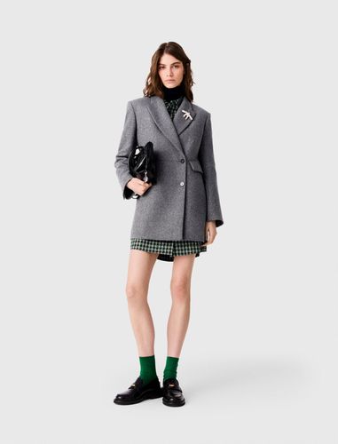 Manteau Mi-long En Laine Mélangée - Taille 34 - Maje - Modalova
