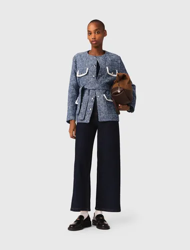 Veste 4 Poches En Tweed - Taille 36 - Maje - Modalova
