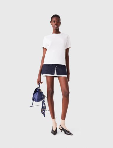 Tee Shirt Avec Petit Logo Brodé - Taille 0 - Maje - Modalova