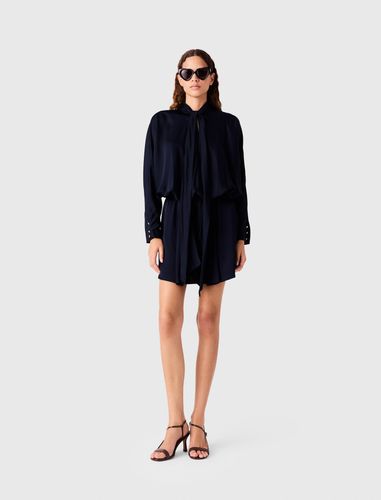 Robe Courte Drapée En Satin - Taille 34 - Maje - Modalova
