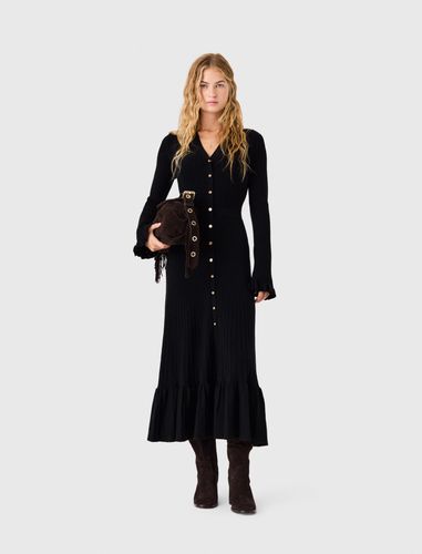 Robe Longue En Maille À Volants - Taille 34 - Maje - Modalova