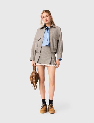 Blouson Bomber À Carreaux - Taille 40 - Maje - Modalova