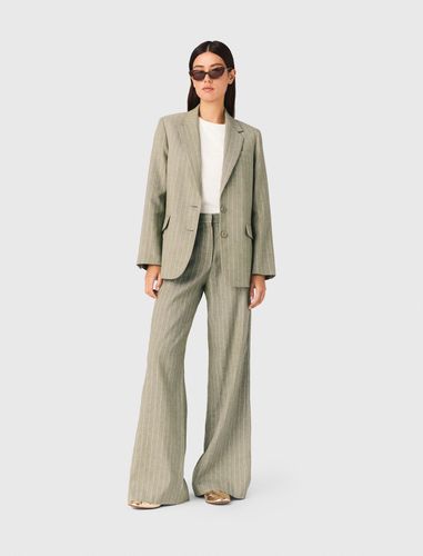 Pantalon Tailleur En Lin Mélangé - Taille 34 - Maje - Modalova