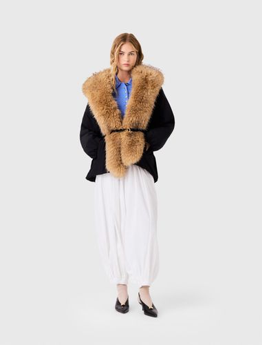 Parka Oversize Col Fausse Fourrure - Taille 34 - Maje - Modalova