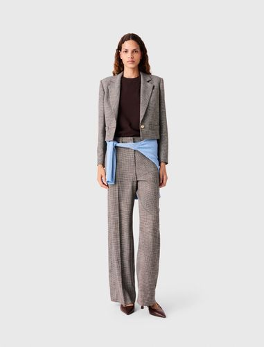 Veste De Tailleur Courte À Carreaux - Taille 34 - Maje - Modalova