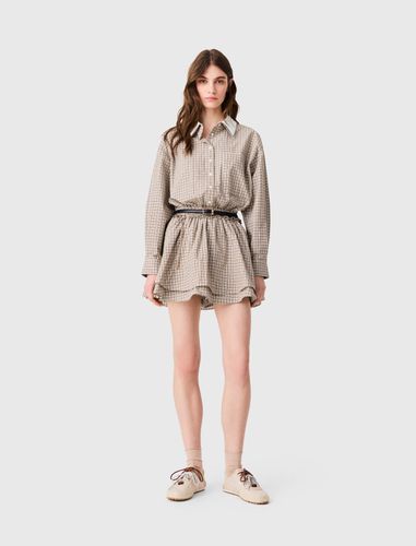 Robe Courte À Carreaux Strassée - Taille 34 - Maje - Modalova