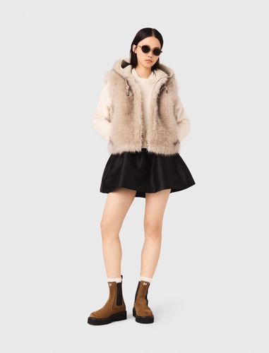 Blouson Court En Fausse Fourrure - Taille 38 - Maje - Modalova