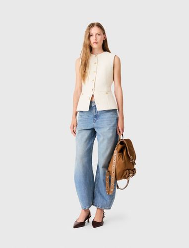 Veston Long En Tweed - Taille 34 - Maje - Modalova