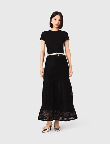 Jupon Long Brodé - Taille 34 - Maje - Modalova