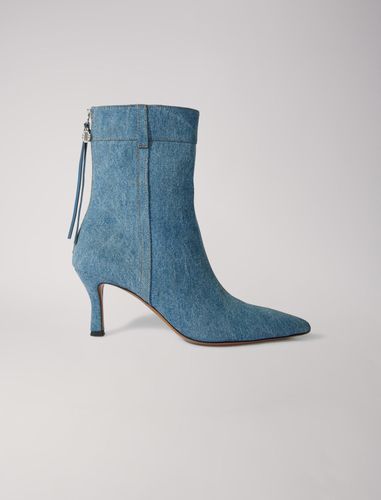Bottines En Denim À Bout Pointu - Taille 36 - Maje - Modalova