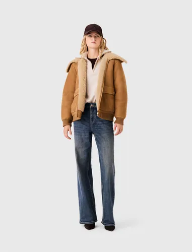 Blouson En Peau Lainée - Taille 1 - Maje - Modalova