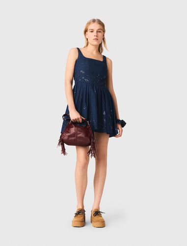 Robe Évasée En Denim Brodé - Taille 34 - Maje - Modalova