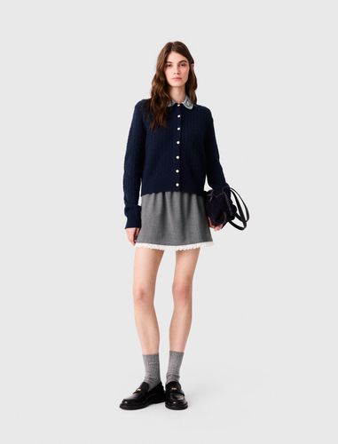 Cardigan Avec Col En Popeline - Taille 0 - Maje - Modalova