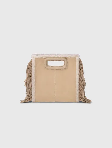 Sac M En Suède Et Effet Fourrure - Maje - Modalova