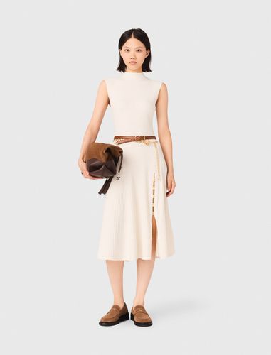 Robe Cotelée Avec Fente Latérale - Taille 34 - Maje - Modalova