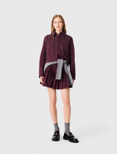 Chemise Courte Strassée En Coton - Taille 0 - Maje - Modalova