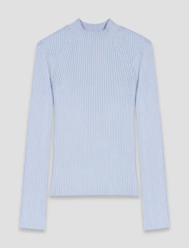 Top En Maille Côtelée - Bleu - Taille 2 - Maje - Modalova
