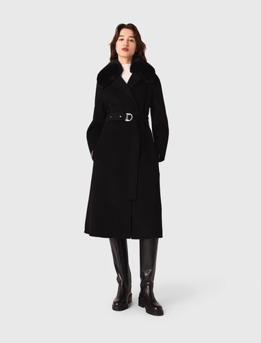 Manteau Double Face À Col Amovible - Taille 34 - Maje - Modalova
