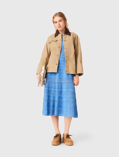 Veste En Denim Avec Dos Plissé - Taille 36 - Maje - Modalova