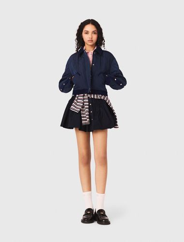 Blouson Matelassé À Détails Velours - Taille 34 - Maje - Modalova