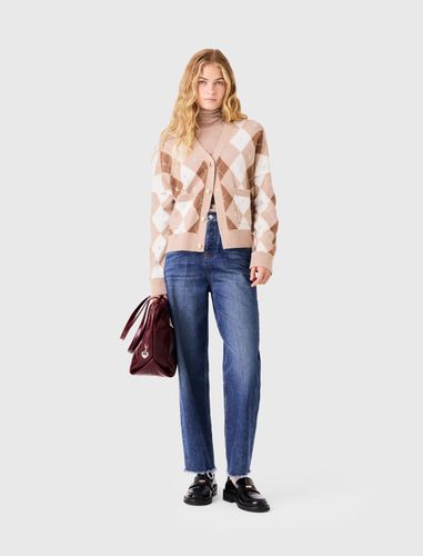 Cardigan À Motif Argyle Strassé - Taille 0 - Maje - Modalova