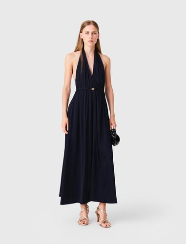 Robe Longue Plissée Dos Nu - Taille 34 - Maje - Modalova