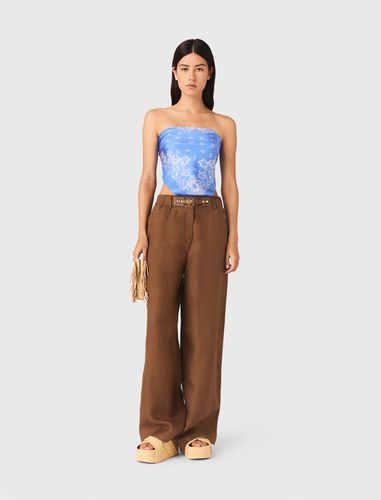 Pantalon En Lin Mélangé - Taille 34 - Maje - Modalova