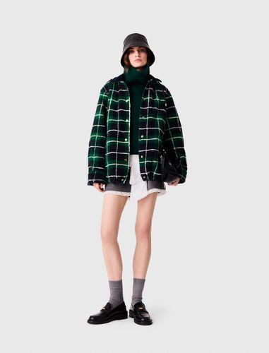 Parka Réversible Bouclette - Bleu - Taille 34 - Maje - Modalova