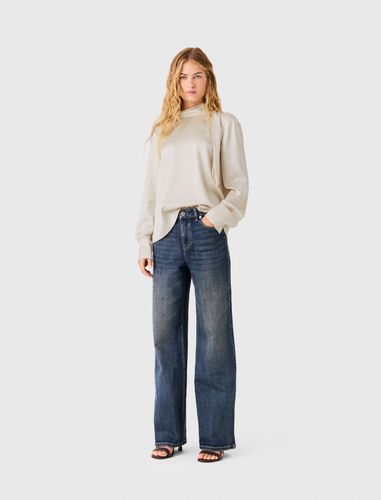 Blouse En Satin À Dos Drapé - Taille 0 - Maje - Modalova