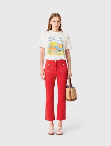 Pantalon Corsaire En Coton - Taille 34 - Maje - Modalova