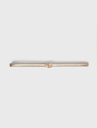 Ceinture Fine En Cuir Métallisé - Taille 1 - Maje - Modalova