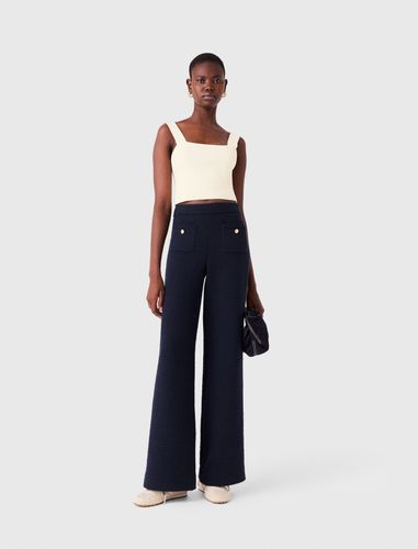 Crop Top En Maille - Blanc - Taille 1 - Maje - Modalova